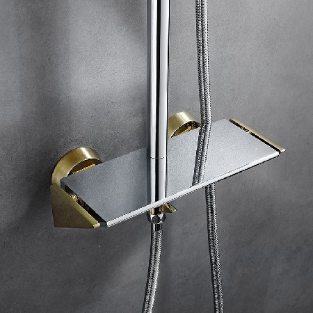 3723 Shower Chrome+Gold