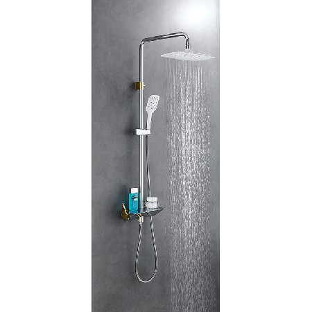 3723 Shower Chrome+Gold