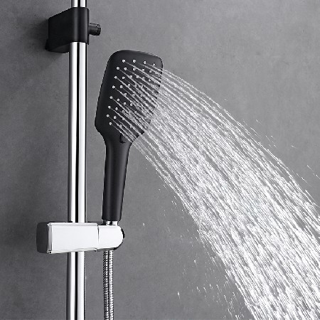 V5 Shower Black+Chrome