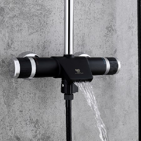 Gaosi Shower Black+Chrome