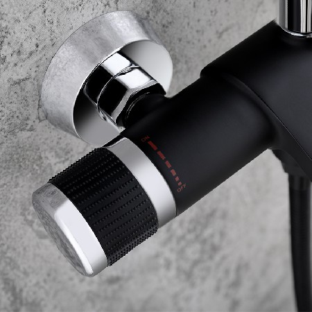 Gaosi Shower Black+Chrome