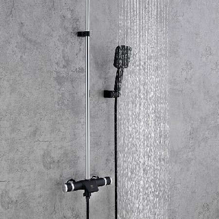 Gaosi Shower Black+Chrome